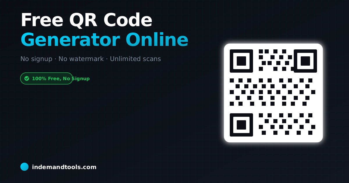 How to Generate a Free QR Code Online (No Signup, No Watermark)