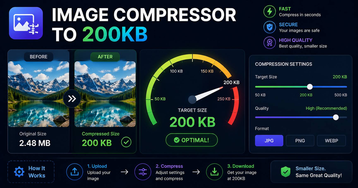How to Compress Any Image to Under 200KB Without Losing Quality